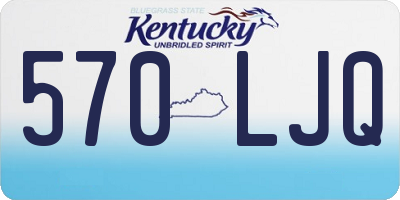 KY license plate 570LJQ