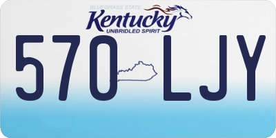 KY license plate 570LJY
