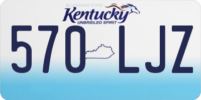 KY license plate 570LJZ