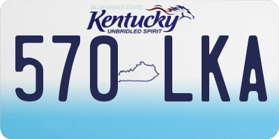 KY license plate 570LKA