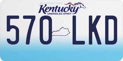 KY license plate 570LKD