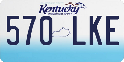 KY license plate 570LKE