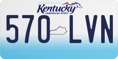 KY license plate 570LVN