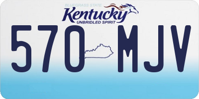 KY license plate 570MJV