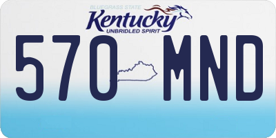 KY license plate 570MND