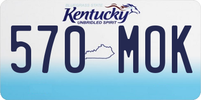 KY license plate 570MOK