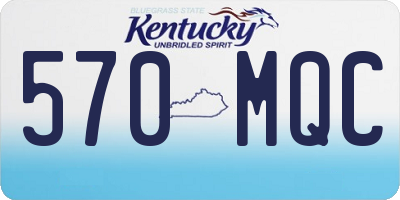 KY license plate 570MQC