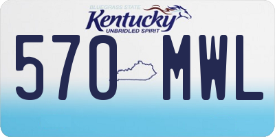 KY license plate 570MWL