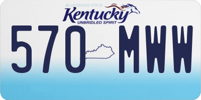 KY license plate 570MWW