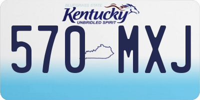 KY license plate 570MXJ