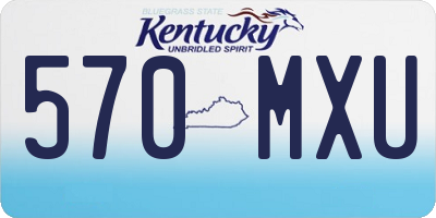 KY license plate 570MXU