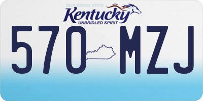 KY license plate 570MZJ