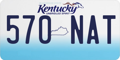 KY license plate 570NAT
