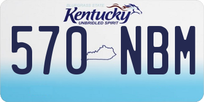 KY license plate 570NBM