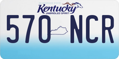 KY license plate 570NCR