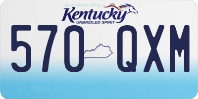 KY license plate 570QXM