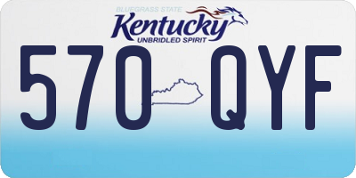 KY license plate 570QYF