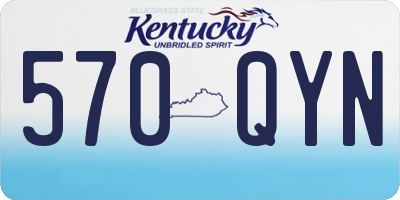 KY license plate 570QYN