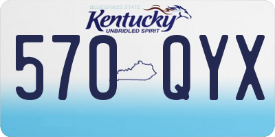 KY license plate 570QYX