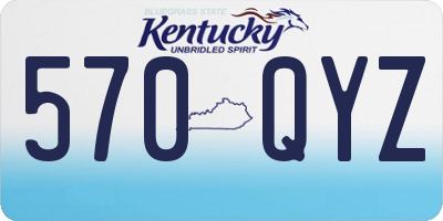 KY license plate 570QYZ
