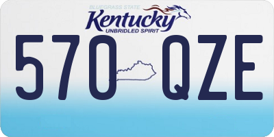 KY license plate 570QZE