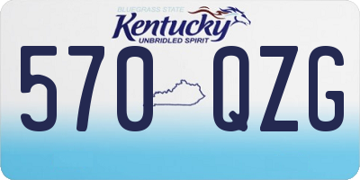 KY license plate 570QZG