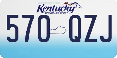 KY license plate 570QZJ