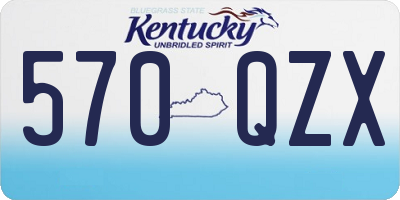 KY license plate 570QZX
