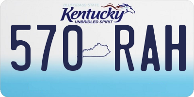 KY license plate 570RAH