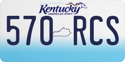 KY license plate 570RCS