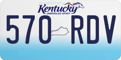 KY license plate 570RDV