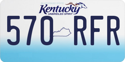 KY license plate 570RFR