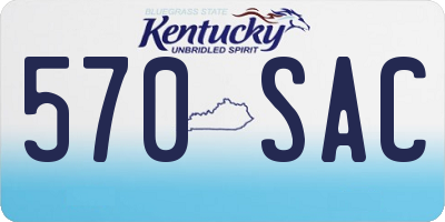 KY license plate 570SAC