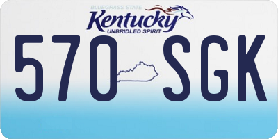 KY license plate 570SGK