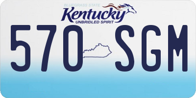 KY license plate 570SGM
