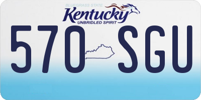 KY license plate 570SGU