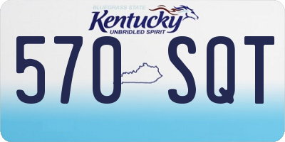 KY license plate 570SQT