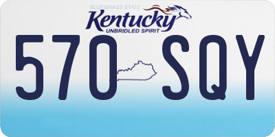 KY license plate 570SQY