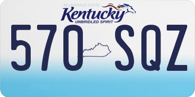 KY license plate 570SQZ