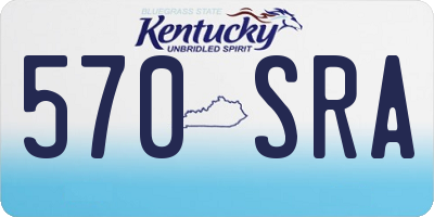 KY license plate 570SRA