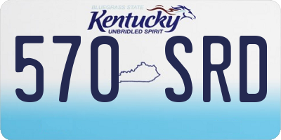 KY license plate 570SRD