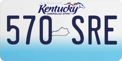 KY license plate 570SRE