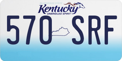 KY license plate 570SRF