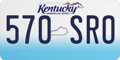 KY license plate 570SRO