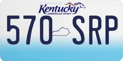 KY license plate 570SRP