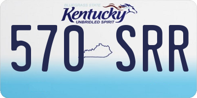 KY license plate 570SRR
