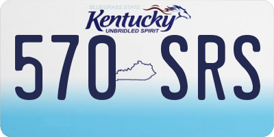 KY license plate 570SRS