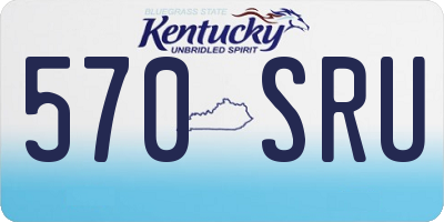 KY license plate 570SRU