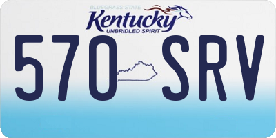 KY license plate 570SRV