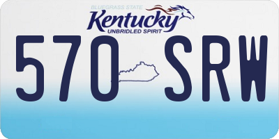 KY license plate 570SRW